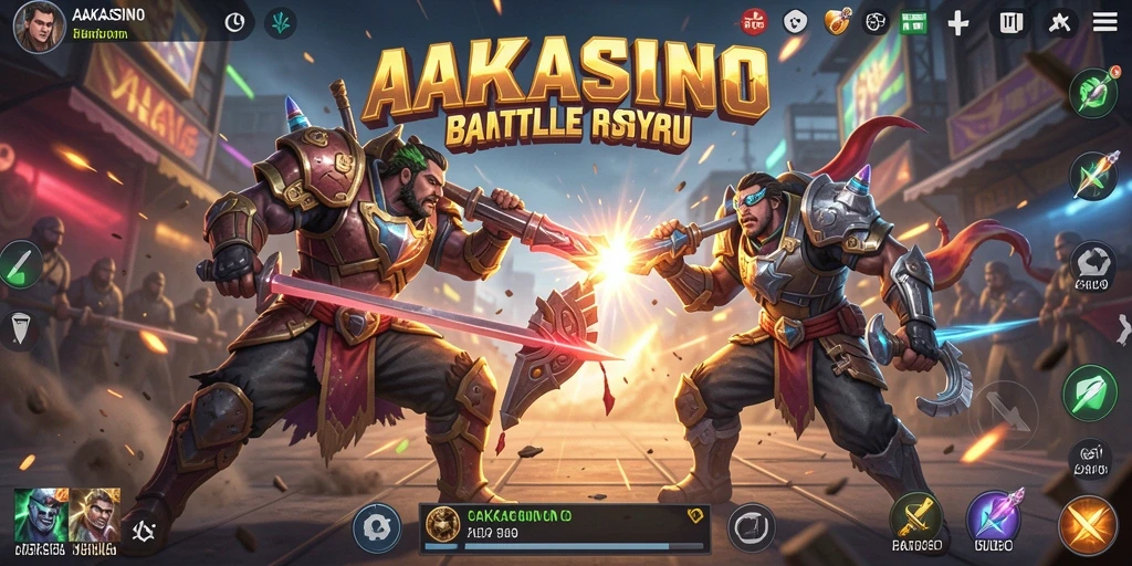 Gameplay seru dan menegangkan di AAKASINO Battle Royale.