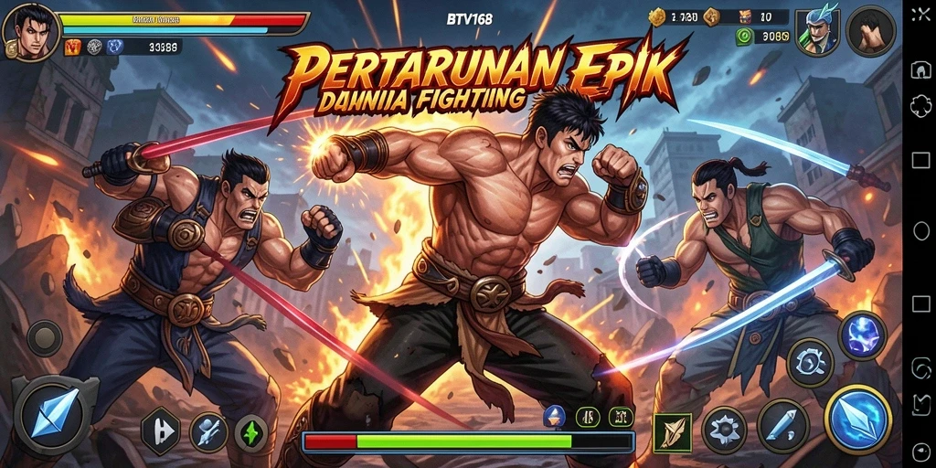 Tampilan grafis luar biasa dalam gameplay Fighting BTV168.