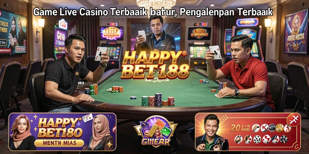 Screenshot dari gameplay Live Casino penuh aksi
