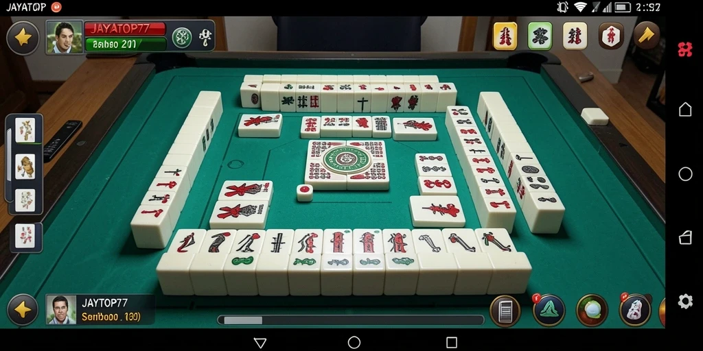 Tangkapan layar <strong>JAYATOP77</strong> yang menunjukkan gameplay Mahjong yang seru.