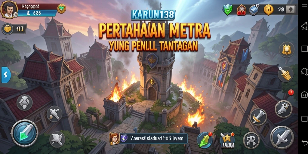 Tampilan menarik dari gameplay Tower Defense yang mendebarkan.