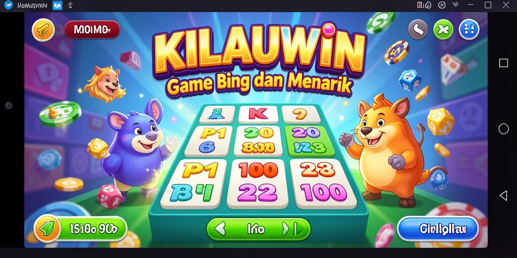 Tampilan menawan dari gameplay Bingo KILAUWIN yang seru.