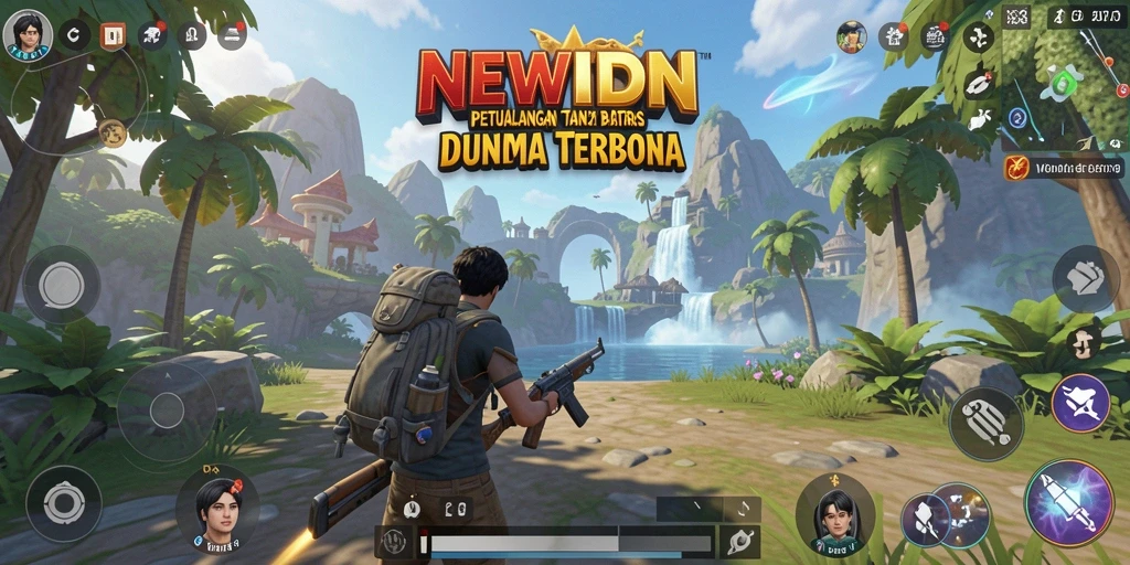 Screenshot dari gameplay <strong>NEWIDN</strong> yang menunjukkan petualangan di dunia terbuka.