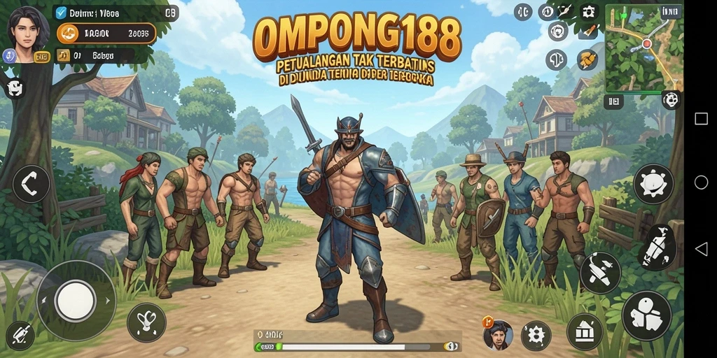 Tampilan gameplay menarik di dunia terbuka OMPONG188.