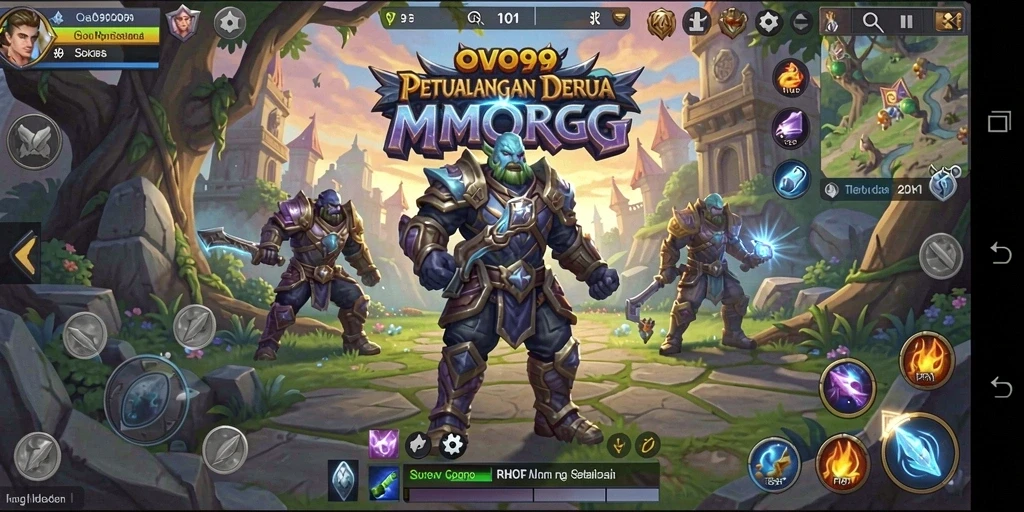 Screenshot OVO99 menampilkan aksi seru petualangan MMORPG.