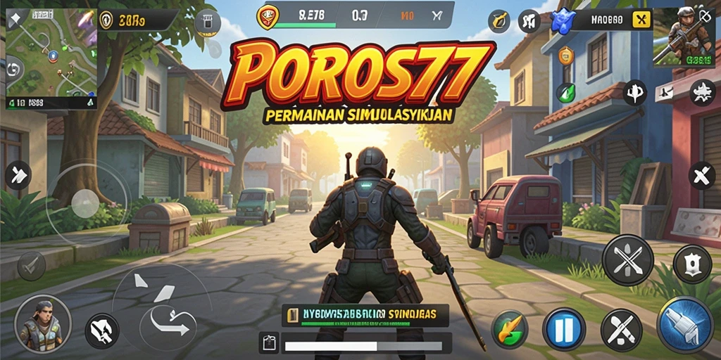 Tampilan gameplay POROS77 yang realistis dan interaktif.