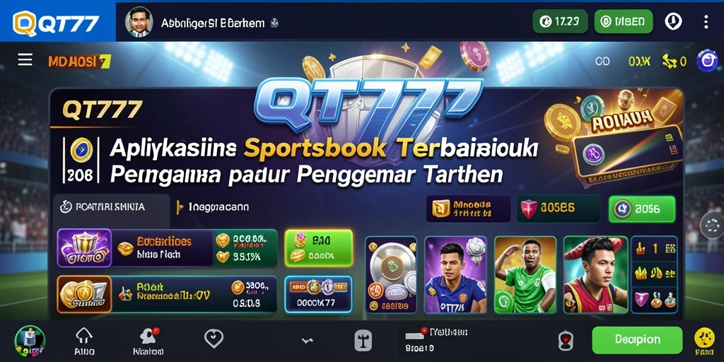 Tampilan gameplay di QT777 dengan berbagai opsi taruhan sports.