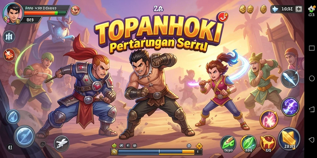 Gameplay seru dalam arena pertarungan yang mendebarkan.