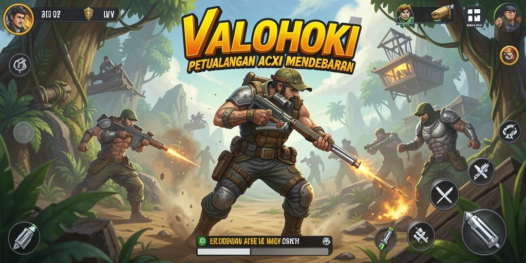 Tangkapan layar gameplay VALOHOKI yang penuh aksi dan menegangkan.