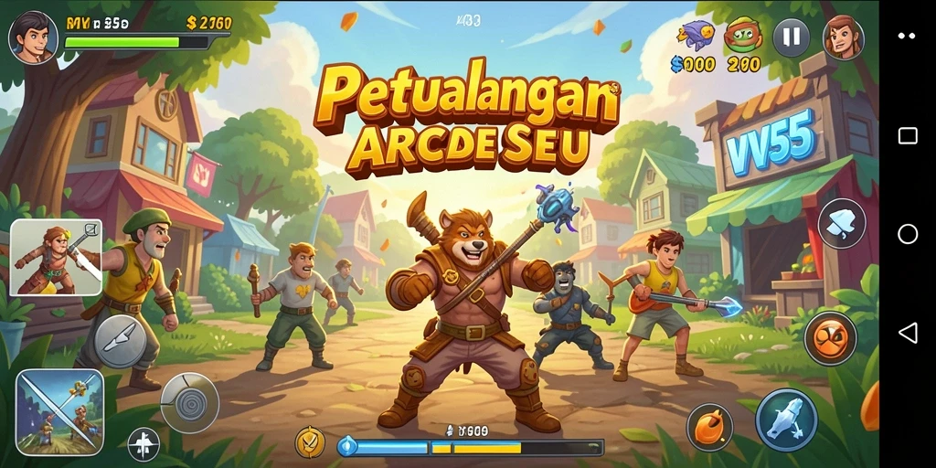 Tangkapan layar menampilkan gameplay cepat dan menantang dari VV55.